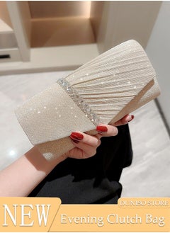 Buy Womens Evening Clutch Bag All-matching Pleated Handbag Exquisite Evening Clutch Bag Banquet Wedding Clutch Purse Fashion Pleated Clutch Purse For Women All-match Shoulder Bag Evening Clutch Bag in UAE