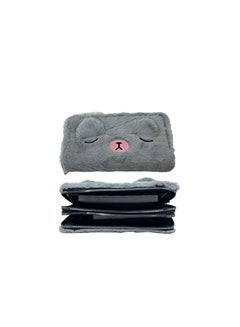 اشتري Gray fur wallet consisting of a zip في مصر
