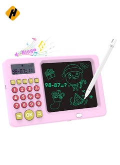 Buy Electronic Math Game with LCD Writing Tablet for Age 6+ Kids , Addition, Subtraction, Multiplication&Division Math Games Gift for Boys & Girls Ages 6+（Pink） Brand: Pussan in UAE