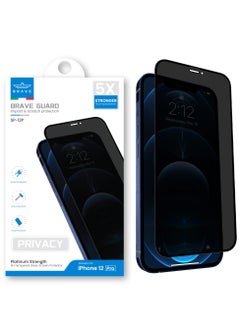 Buy 9H Privacy Full Coverage Screen Protector for iPhone 12 Pro 6.1-Inch, Anti-Spy Tempered Glass, Bubble Free, HD Clear, Anti-Scratch, Anti Crack Edge to Edge Protection Case-Friendly Black in UAE