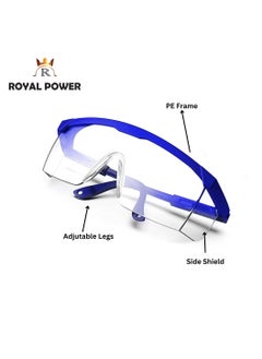 Buy Safety Goggles Anti-wind Sand Fog Dust Resistant Eyewear protective glasses Lightweight Safety Goggles Blue in UAE