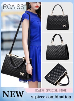 Buy Women's Lingge Pu Leather Handbag Fashion Accessory Shoulder Bag Multi Pocket Zipper Open And Close Shoulder Bag in Saudi Arabia