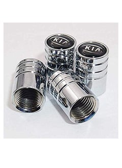 اشتري VIQILANY 4pcs /set Silver Chrome Car Wheel Tire Air Valve Caps Stems Cover Air Dust Cover Screw Caps For Kia في السعودية