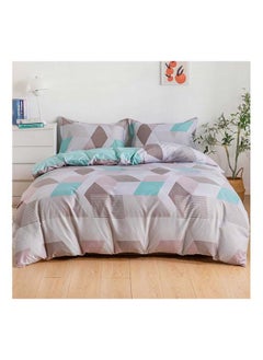 اشتري 6-Piece King Size Duvet Cover Set Microfibre Nebula 1 Duvet Cover 220x240 cm, 1 Fitted Sheet 200x200+25 cm, 4 Pillow Cases 48x74cm Multicolour في الامارات