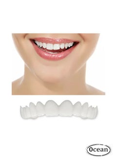 Buy Snap On Natural Upper Veneer Dental False Teeth, Cosmetic Veneers Teeth Temporary Dentures Smile Teeth Comfortable Veneer Cover Teeth, for Men Women with Bad Teeth in Saudi Arabia