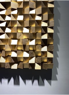 Buy Gold Monochrome Wood Wall Decor By Woodeometry in Egypt