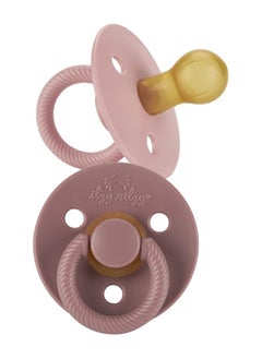 Buy Itzy Ritzy Natural Rubber Pacifiers, Set of 2 – Natural Rubber Newborn Pacifiers with Cherry-Shaped & Large Air Holes for Added Safety; Set of 2 in Blossom & Rosewood, Ages 0 – 6 Months in Saudi Arabia