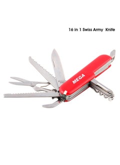 Buy 16In1 Stainless Steel Swiss Knife M08176 With Belt Pouch in UAE