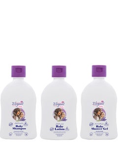 اشتري Elegant 200ml Lavender Baby Care Lotion, Shampoo, Shower Gel في الامارات
