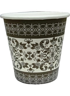 Buy Alsaqer Disposable Paper Kahwa Cups 50-Pieces, 2.5 oz Capacity, Black in UAE