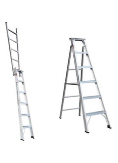 Buy Dual Purpose Heavy Duty Aluminum Extension Ladder 6 Step in Saudi Arabia