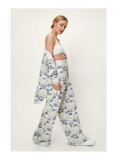 اشتري Landscape Printed Wide Leg Trouser Co-Ord في الامارات