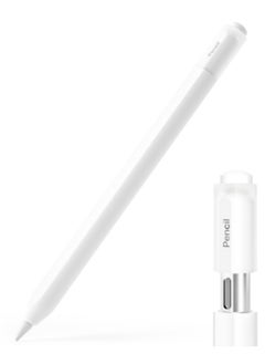 Buy For Apple Pencil (USB-C) Transparent Jelly Stylus Protective Cover(White) in UAE