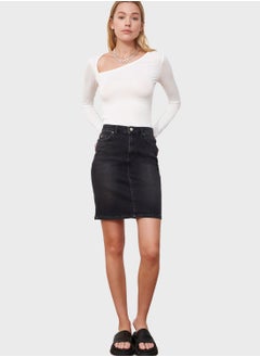 Buy High Waist Denim Skirt in Saudi Arabia