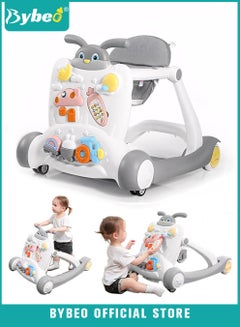 Buy 2 in 1 Baby Walker, Infant Walkers for Boys and Girls, Adjustable Height & Speed Walkers with Mute Wheels, Anti-Rollover Pram Stroller, Infant Walk Play Meal Chair for Toddlers in UAE