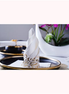 اشتري Jisha S/30 Paper Napkin Gold 33x33cm في الامارات