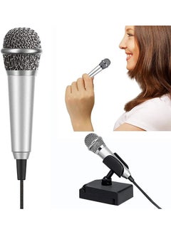 Buy Mini Portable Vocal/Instrument Microphone For Mobile phone laptop Notebook Apple iPhone Sumsung Android With Holder Clip in UAE