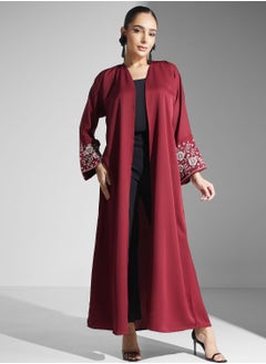 اشتري Embellished Sleeve Abaya With Sheila في السعودية