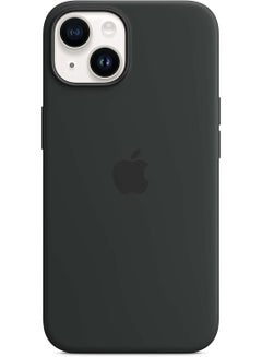 Buy Silicon case for iPhone 14 Silicone Case with MagSafe Quality case for premium phone Black in UAE