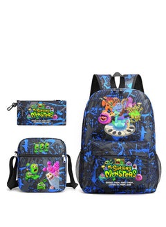 Buy New Game Monsters Concert My sing Monsters Pencil Bag 3-piece Student Backpack in Saudi Arabia