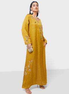 Buy Embroidered Knitted Jalabiya in UAE