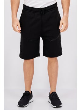 Buy Men Drawstring Brand Logo Basic Short, Black in UAE