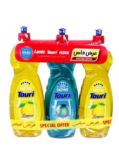 اشتري Touri Assorted Dishwashing Liquid pack of 3 - 600ml في الامارات