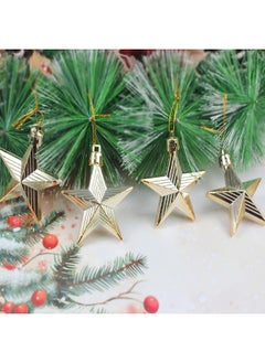 Buy Christmas Star Decoration Gold 6 Cm in UAE