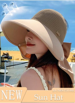 Buy Women's Summer Solstice Fashion Sunhat Wide Brim Big Shawl UV Protection UPF50+ Summer Beach hat For Outdoor Activities Beach Travel in UAE