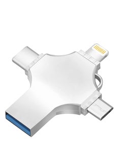 اشتري محرك فلاش USB عالي السرعة 4 في 1 متعدد الوظائف OTG محرك أقراص USB من النوع C محرك أقراص 3.0 قرص ذاكرة لجهاز iPad Android iOS PC (16GB, 32GB, 64GB,128GB, 256GB) في الامارات