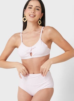 Buy Gingham Print Bikini Set in UAE