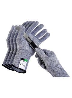 اشتري Goolsky 2Pairs Cut Resistant Gloves Level 5 for Kitchen Safety Anti Cutting Gloves for Meat Cutting Wood Carving Mandolin Slicing في الامارات