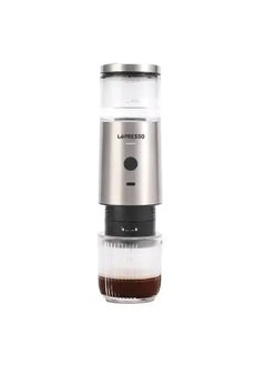 Buy Portable Espresso Maker with 100ml Water Tank, 2000mAh Battery, 9-Bar Pressure, Compatible with Nespresso Pods and Powder, Silver in UAE