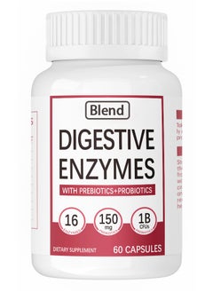 اشتري Digestive Enzymes - Multi Enzymes, Organic Prebiotics & Probiotics for Digestive Health & Gut Health - Meal Time Discomfort Relief & Bloating - Dual Action Approach في السعودية