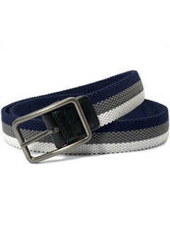 Buy Classic Milano® Braided Canvas Woven Elastic Stretch Belt for Men/Women/Junior with Multicolored Belt men Enclosed in an Elegant Gift Box by Milano Leather in UAE