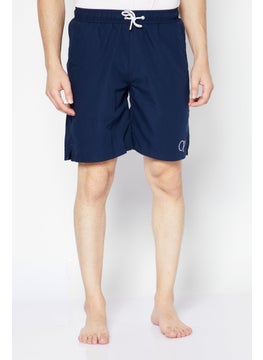 اشتري Men Brand Logo Swimwear Short, Navy في الامارات