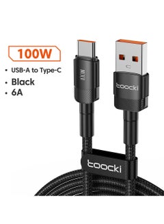 Buy USB A to C Cable Fast Charging Cable, 100W/6A  USB C Charging Cable,USB Type C Cable Nylon Braided 480Mbps USB C Fast Charging Cable for iPhone and samsung in UAE
