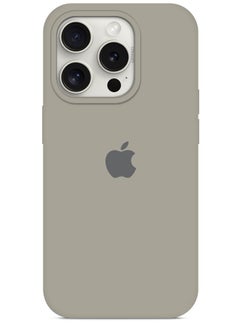 اشتري iPhone 15 Pro Max Case Silicone Case Cover Durable and Anti Scratch Back Cover Titaniun في الامارات