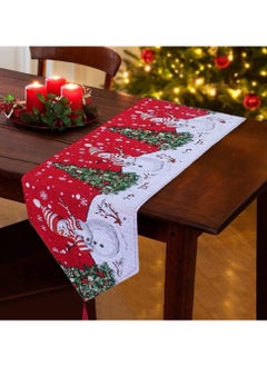 Buy Christmas Table Runner Placemats, Dust and Stain Resistant, Soft and Breathable, Suitable for Washing,Ideal for Christmas Ornaments for Xmas Party Winter Christmas Decoration in UAE