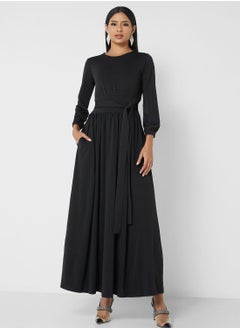 Buy Belted A-Line Dress in UAE