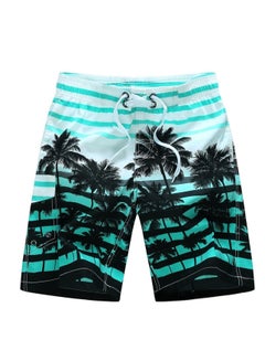 Buy Men's Beach Casual Shorts Swimwear Summer Blue in Saudi Arabia