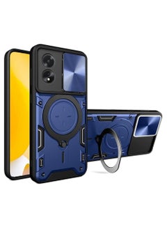 Buy SHIELD EGYPT For Oppo A60 Armored Camera Shield Cover Camera Lend Protection, Built-in 360° (Blue) in Egypt