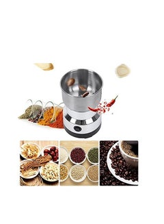 Buy Stainless Steel Electric Mini Spice Coffee Nut Beans Spices Grains Grinder Mixer Silver in UAE