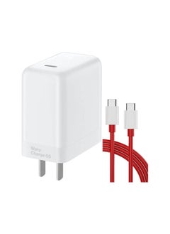 Buy 65W warp Charger for OnePlus 8T 9 9R 9 Pro Power Adapter with USB C-to-C Warp Charging Cable in UAE