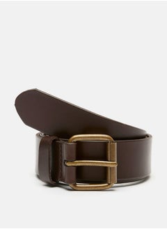 Buy Men's Solid Waist Belt with Pin Buckle Closure in Saudi Arabia