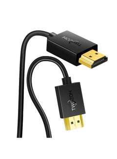 Buy Flexible & Slim Hdmi Cable 1Ft Soft & Ultrathin Hdmi To Hdmi Cord Support 4K@60Hz 2160P 1080P in UAE