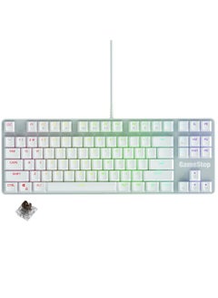 Buy GS200 RGB Gaming Mechanical Keyboard -Outemu Brown Switches-1000Hz Polling Rate - FPS Sniper (White) in Egypt