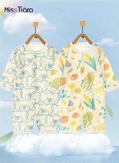 اشتري Baby Onesie Summer Thin Baby Clothes Cotton Air Conditioning Clothes Baby Pajamas Summer في الامارات