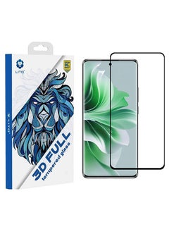 Buy Lito 3D Full Cover Tempered Glass For Oppo Reno 11 5G/Reno 11 Pro 5G Fingerprint Working in Egypt