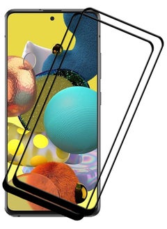 اشتري 2 Pieces Antistatic ESD Dustproof Premium Quality High Definition Tempered Glass Screen Protector Designed For Samsung Galaxy A51 في الامارات